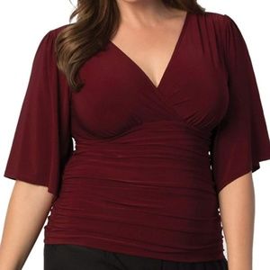 NWOT Kiyonna Keira Kimono Blouse